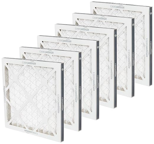 Amazon Basics 12x12x1 Air Filter 6 Pack, MERV 8 AC Furnace Filters