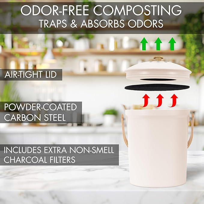 Beautiful Kitchen Compost Bin