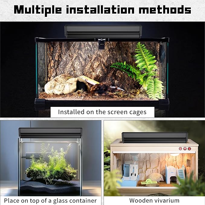 T5 UVB Reptile Lighting Fixture, UVB Light for Reptiles, 24W 10.0 UVB Lighting Combo Kit for Desert & Tropical Reptiles (Lizard, Bearded Dragon, Tortoise), 22INCH