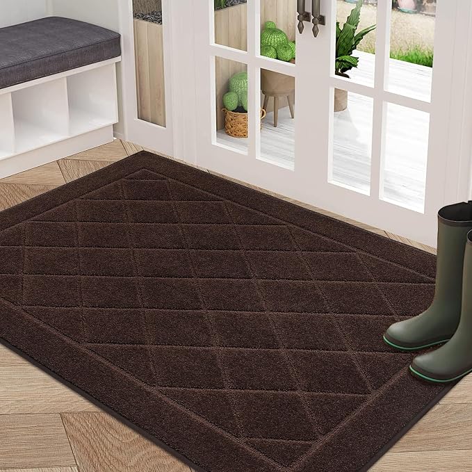 BEQHAUSE Dirt Trapper Door Mat 32" x 48", Doormat Non-Slip Entryway Rugs