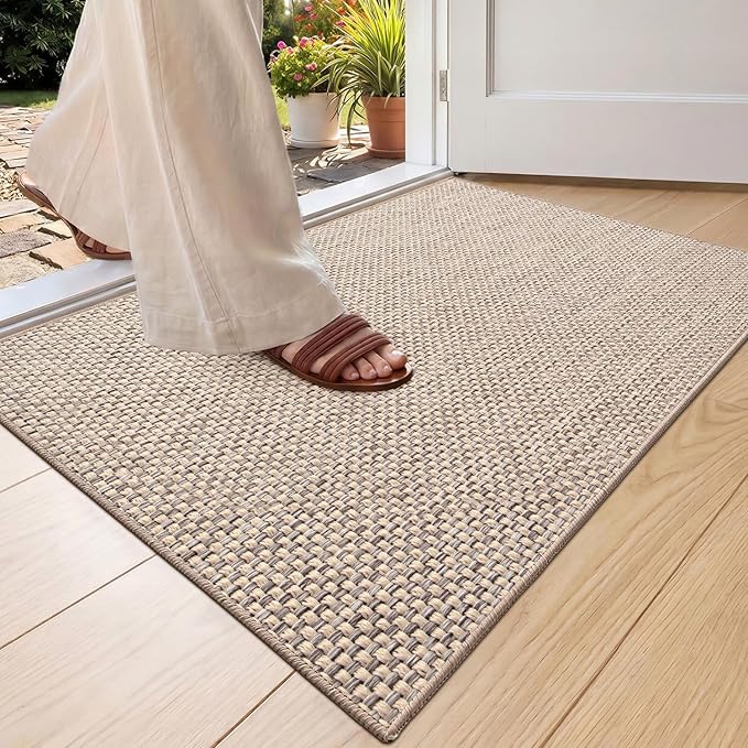 Color&Geometry Ultra-Thin Indoor Door Mat, Washable Doormat