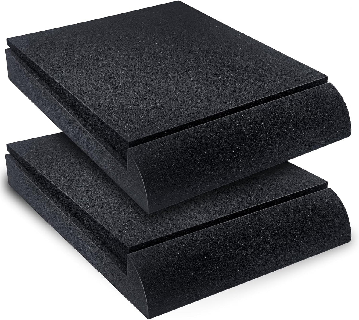 Liquid Stands Studio Monitor Sound Isolation Pads for Speakers 6"-8" High-Density Speaker Foam Pads that Prevents Vibrations Angled Speakers Riser - Acoustic Speaker Isolation Pad for Floor, Desktop