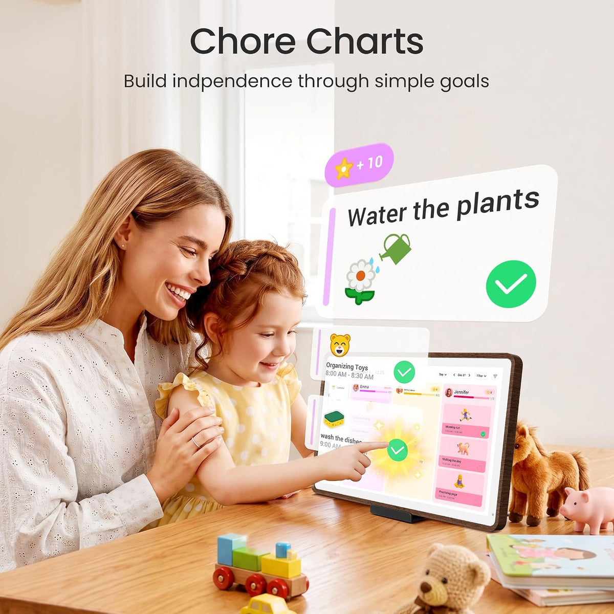 Dragon Touch 15.6 inch Digital Calendar Chore Chart – Digital Picture Frame, Smart Family Planner, Hearth Display Desk Digital Calendar Best Gift for Women, Mom,Christmas, Wedding