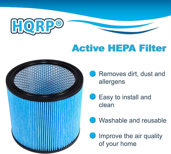 HQRP High Efficiency H13 HEPA Cartridge Filter 2-pack Replacement