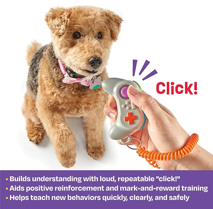 Brightkins Smarty Pooch Gamepad Training Clicker - Enrichment Dog Training Clickers, Gift for Puppies and for All Breeds