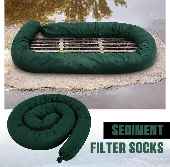 2 Pcs Sediment Filter Erosion Control Blanket Silt Fence Sock