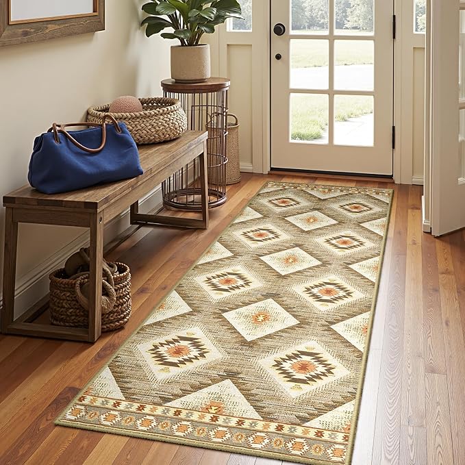 BESTSWEETIE Area Rug 2x5 Rug Machine Washable Non-Slip Low Pile Print Pattern