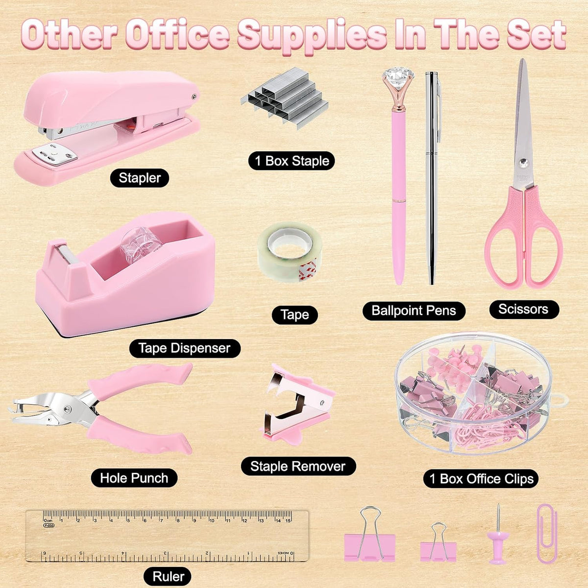 13-in-1 Office Desk Organizer Set for Back to School Supplies Accessories