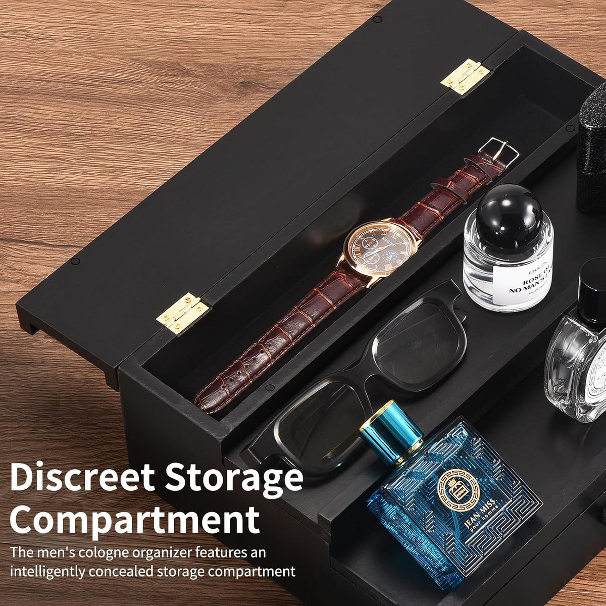 Perfume Organizer for Men,3 Tier Perfume Display Stand,Black