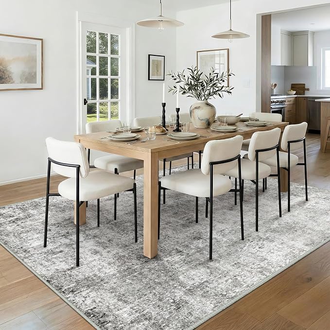 RELEANY Washable Area Rugs 9'x12' Non-Slip Modern Abstract Soft