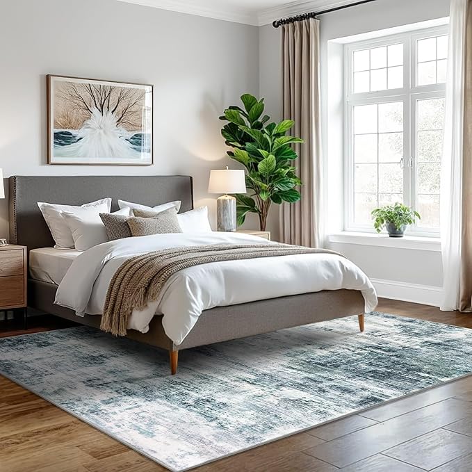 IOHOUZE Modern Abstract Area Rugs 5x7 Ft Washable Rugs