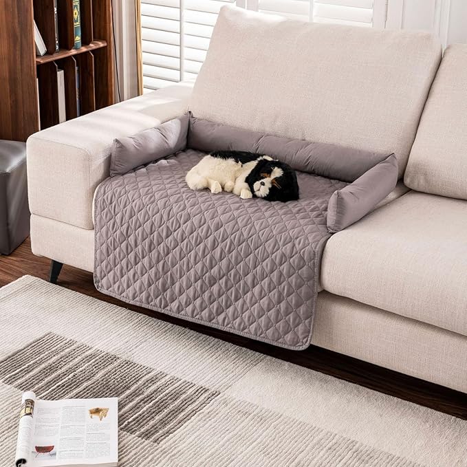 Dog Bed Cover & Couch Protector - Anti-Slip & Waterproof Pet Pad, Cozy Nest for Dogs, Ideal for Sofa, Bed & Car Seat Cushion - Furniture Protector Coffee 2XL
