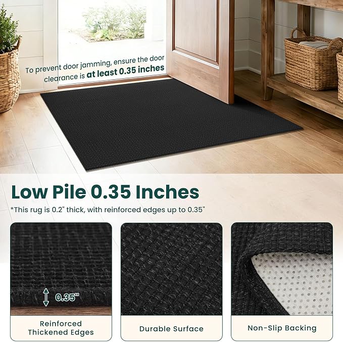 KOZYFLY Black 2x14 Runners Rugs