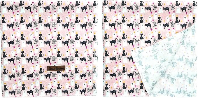 Dog Bandana, 1PC Ghost Print Dog Bandanas Halloween Bandanas Fall Bandanas Bibs Scarf Square Soft Dog Kerchief Pet Bandanas for Small Medium Large Dogs