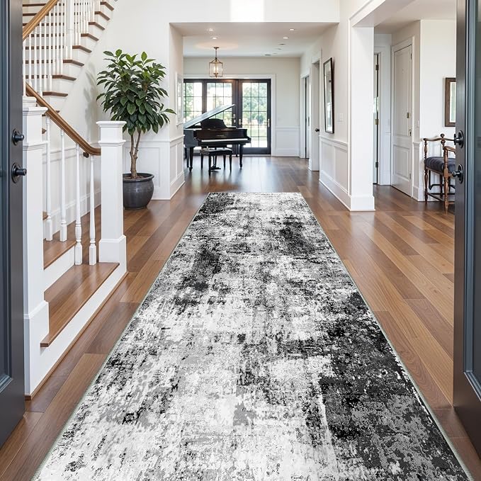 5x12 Runner Rug for Wide Hallway: Long Washable Runners for Entryway Living