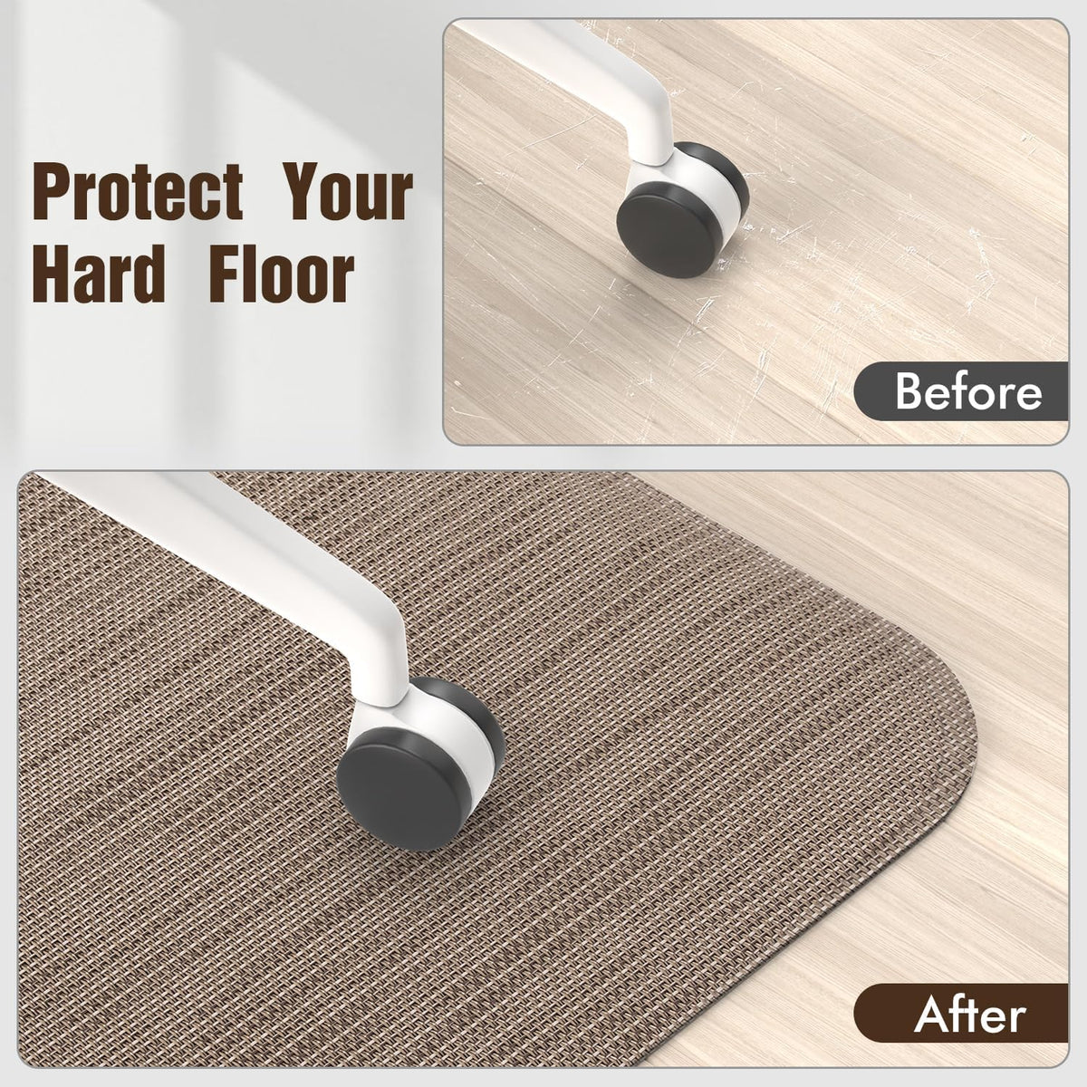 Blvornl Office Chair Mat for Hardwood Floor, Computer Chair Mat, 36" x 48"