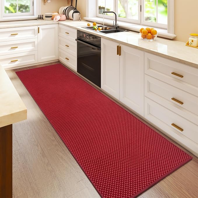 YDKGL 2x6 ft Kitchen Runner Rug Mat Non Slip Boho Woven Hallway Runner Washable