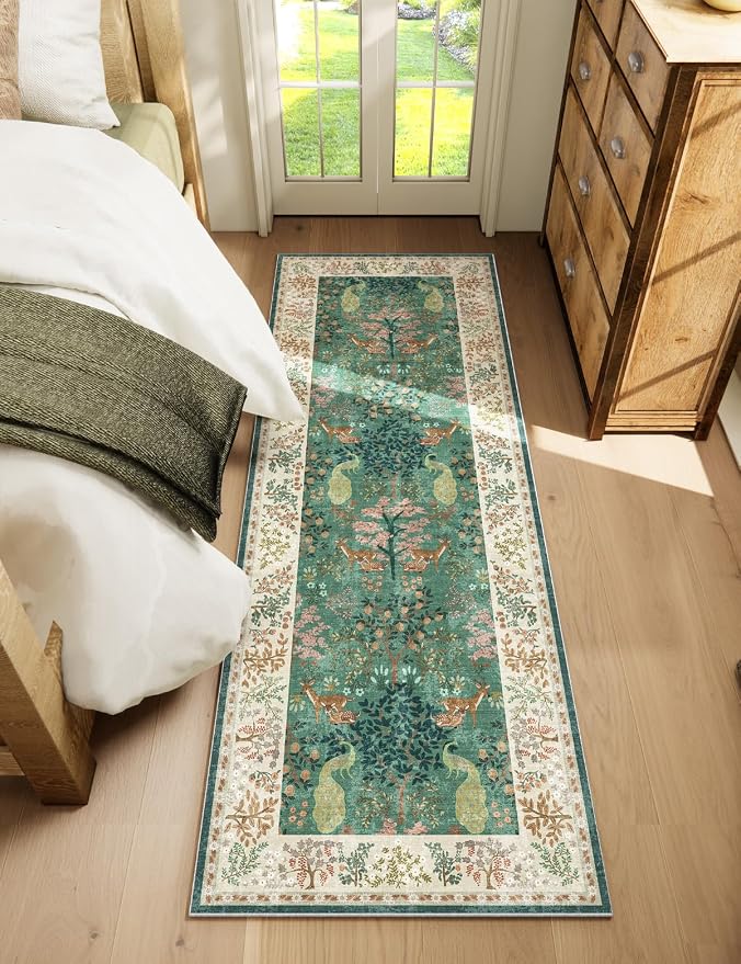 Runner Rug Washable Kitchen Runner: 2'6"x8' Hallway Runner Stain Resistant Non