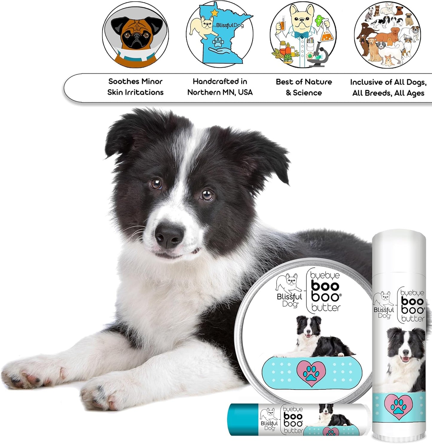 The Blissful Dog 2 oz TIN Border Collie Booboo Butter