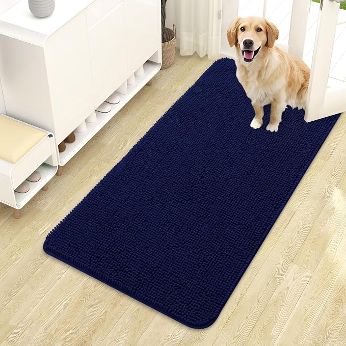OLANLY Dog Door Mat for Muddy Paws 44x24, Absorbs Moisture and Dirt, Absorbent