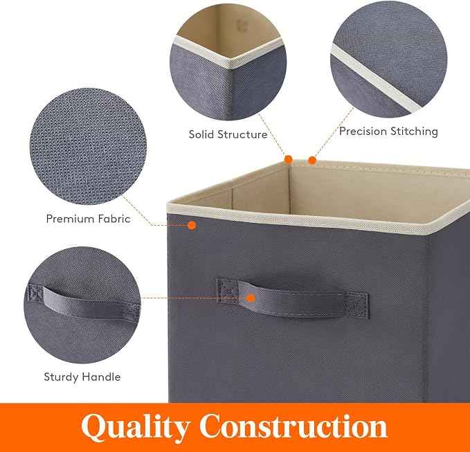 Lifewit 13 Inch Cube Storage Bins, 12 Packs Storage Cubes Foldable Decorative