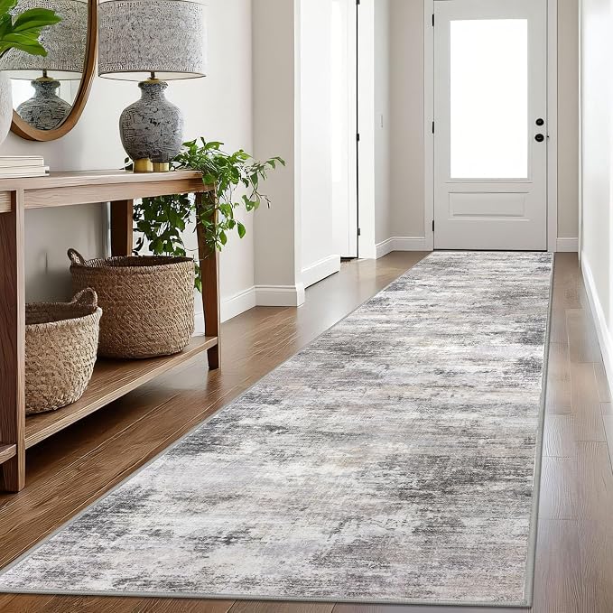 IOHOUZE Abstract Runner Rug 3x16 Ft Washable Runners