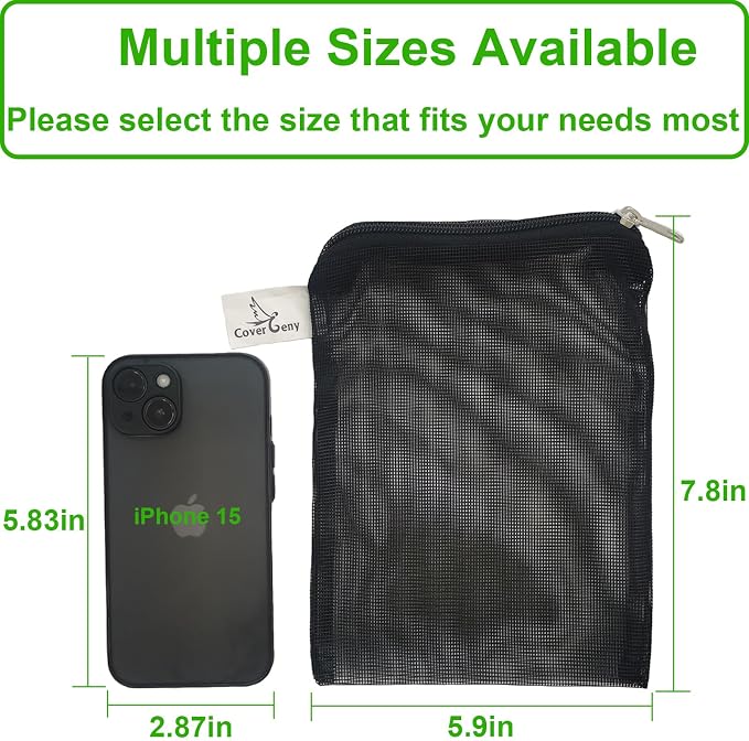 10 Pcs 5.9" x 7.8" Aquarium Filter Media Bags Large, Fish Tank Media Mesh