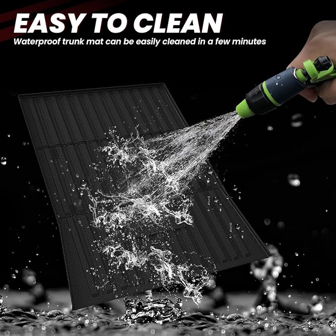 LASFIT Premium Extra Thick Truck Bed Mat for Tesla Cybertruck 2025/2024/2023 Base/Cyberbeast 6FT Car Bed Liner Cybertruck Accessories | Custom Fit TPE All Weather Pickup Rear Trunk Cargo Mat, Black