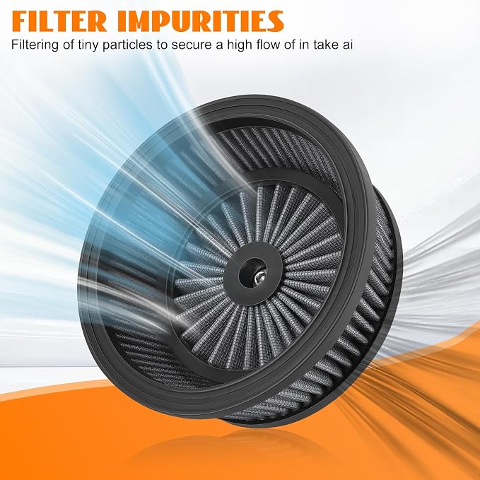 High Flow Air Cleaner Intake Filter System Kit Air Filters Cover
