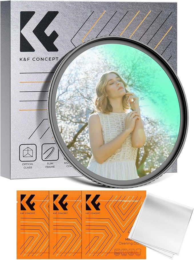 K&F CONCEPT 52mm White Mist 1/4 Filter, 18 Multi-Layer Coatings Dreamy Soft