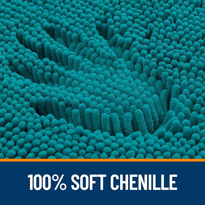 OLANLY Large Bathroom Rugs 50x30, Extra Soft Absorbent Chenille Bath Rugs