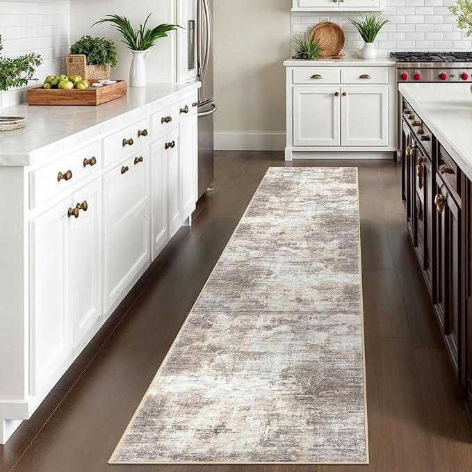IOHOUZE Abstract Runner Rug 2x10 Ft Washable Runners