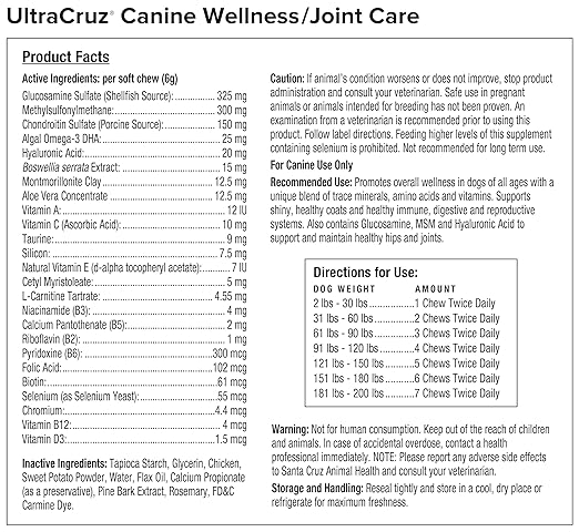 UltraCruz® Canine Wellness/Joint Care, 120 Count