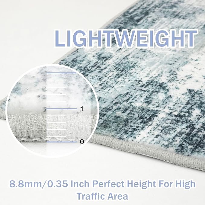 IOHOUZE Abstract Runner Rug 2x6 Ft Washable Runners