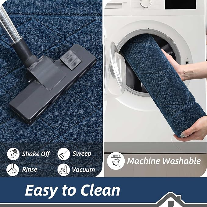 BEQHAUSE Dirt Trapper Door Mat 32" x 48", Doormat Non-Slip Entryway Rugs