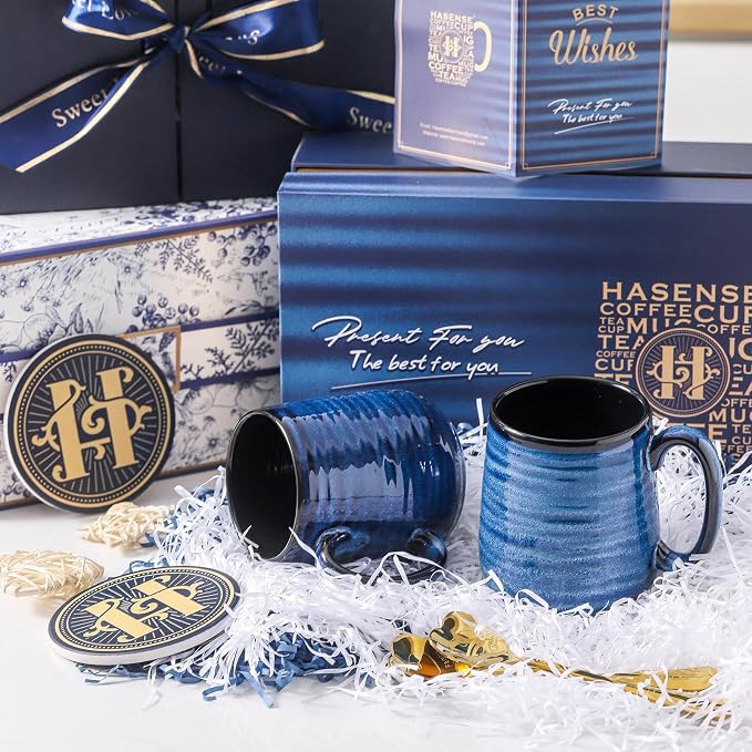 HASENSE Ceramic Coffee Mugs Gift Set