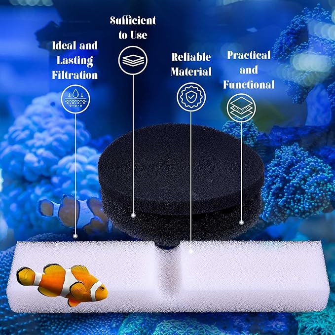 12 Pcs Aquarium Filter Media Kit Compatible