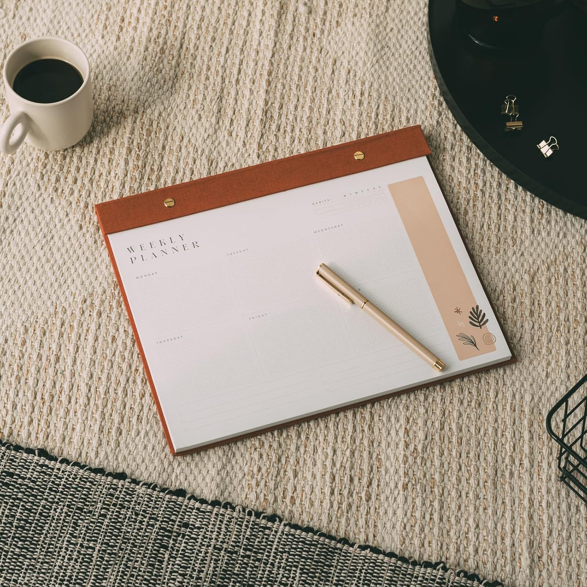 Kokonote Weekly Planner - Kalima | A4 Planner, Desk Organiser, Family Planner, 64 Tear Off Pages, Desk Calendar, Organiser Planner, To Do List Book, Weekly Desk Planner, Cute Stationery