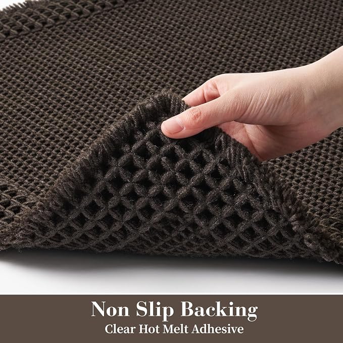 RESARE Waffle Bathroom Runner Rugs, Super Absorbent Bath Mat Non Slip Washable