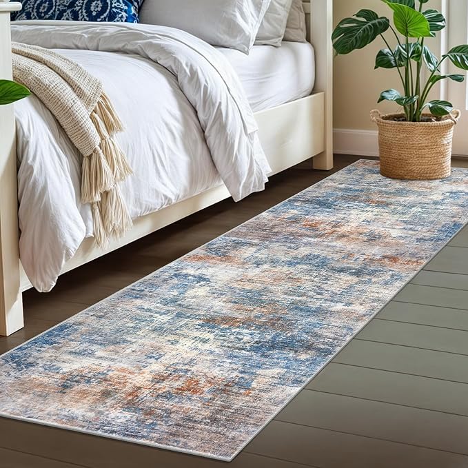 IOHOUZE Abstract Runner Rug 2x7 Ft Washable Runners