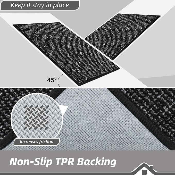 BEQHAUSE Dirt Trapper Door Mat 24" x 36", Non-Slip Washable Doormats Entrance