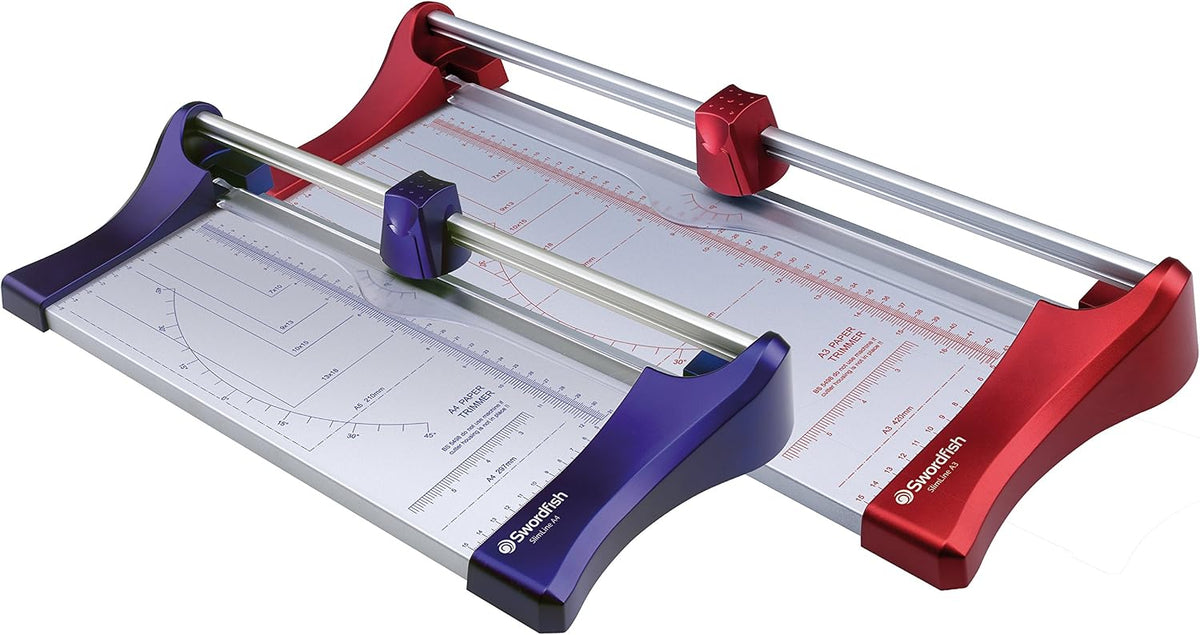 Swordfish 40262 Slimline A4 10 Sheet Rotary Paper Trimmer/Guillotine - Red