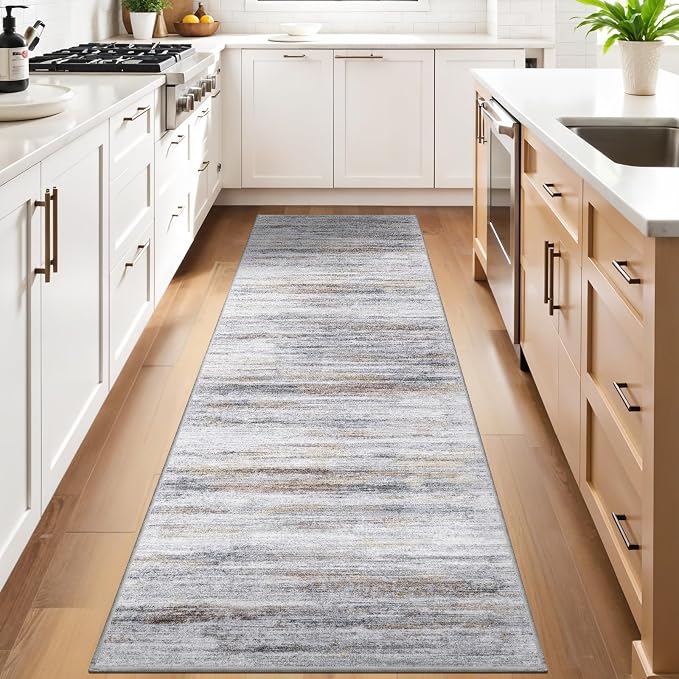 3x10 Washable Runner Rug for Family: Easy-to-Clean Runners for Hallway Entryway