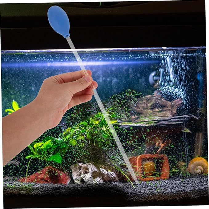 ibasenice Aquarium Excreta Cleaner Coral Feeding Tool and Water Changer Fish Tank Cleaner Durable for Easy Waste Removal and Precise Feeding