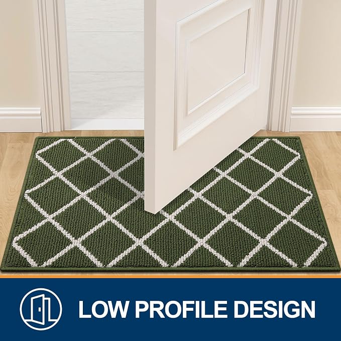 Finchitty Indoor Door Mat, Dirt Resistant and Absorbent, Low-Profile, Washable