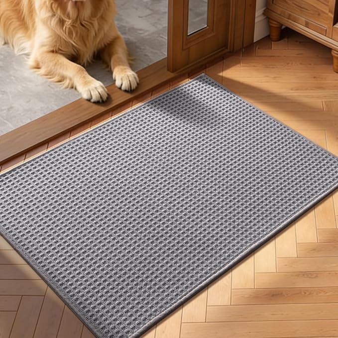 YIHOUSE Indoor Door Mat 20" x 32", Non-Slip Washable Entryway Mat, Dirt Trapper