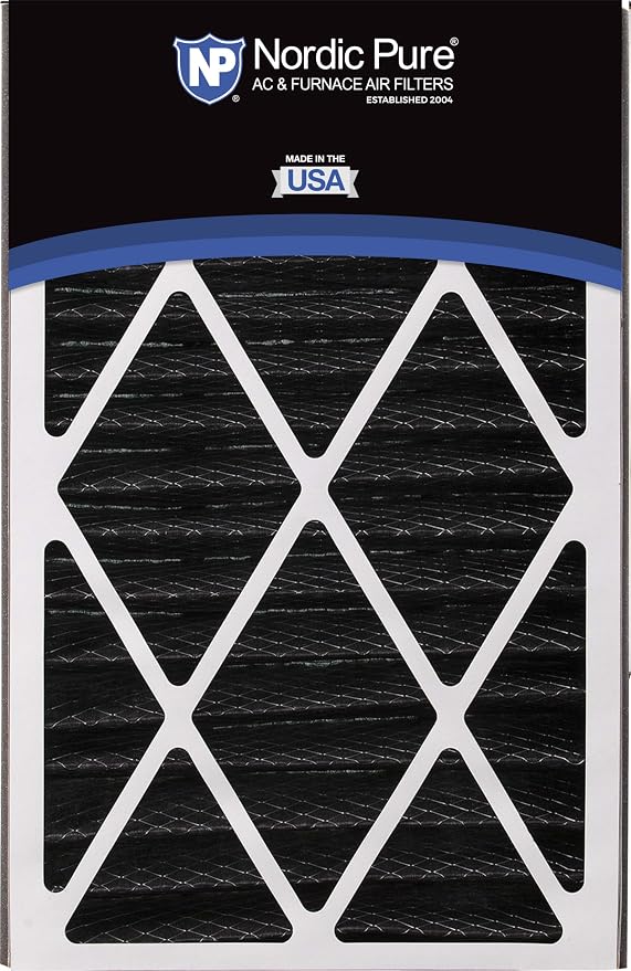 Nordic Pure Air Bear Cub 16x25x3 Replacement Carbon Odor Reduction Merv 8 Air