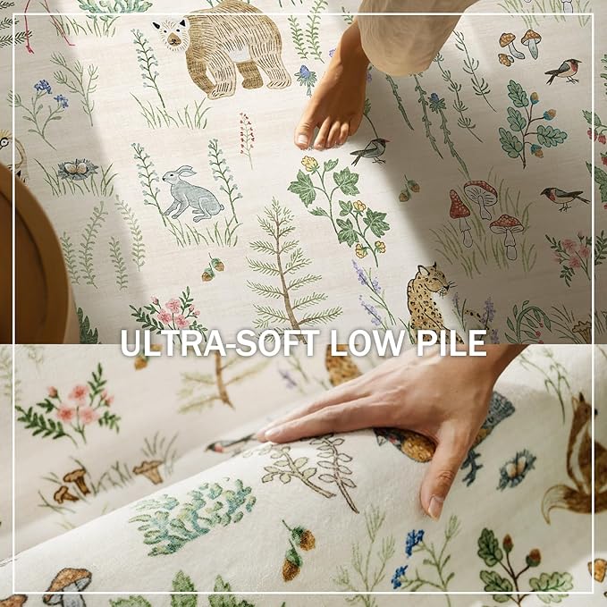 Machine Washable Kitchen Runner Rugs: 2'6"x8' Hallway Runner Non Slip Low Pile
