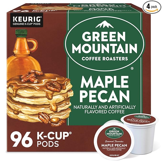 Green Mountain Coffee Roasters Maple Pecan Coffee,Keurig K-Cup Pods, Light Roast, 96 Count