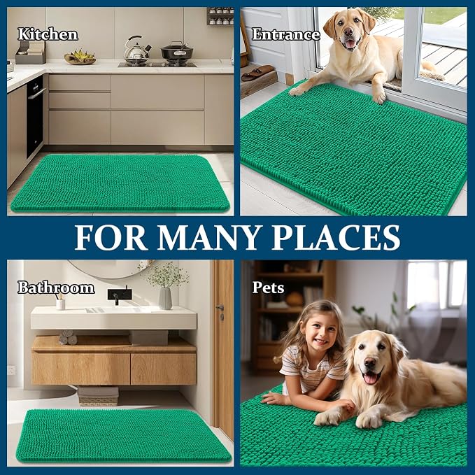 OLANLY Dog Door Mat for Muddy Paws 24x16, Absorbs Moisture and Dirt, Absorbent